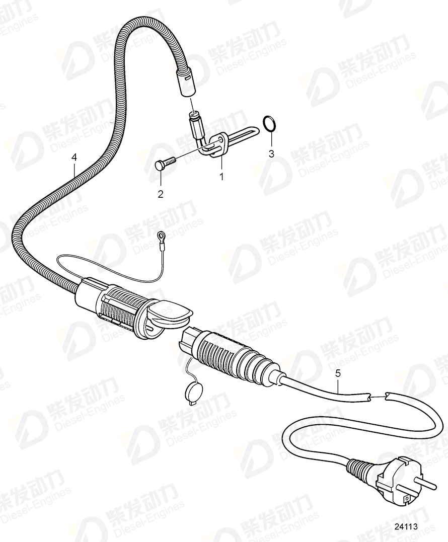 VOLVO Connection cable 20796994 Drawing
